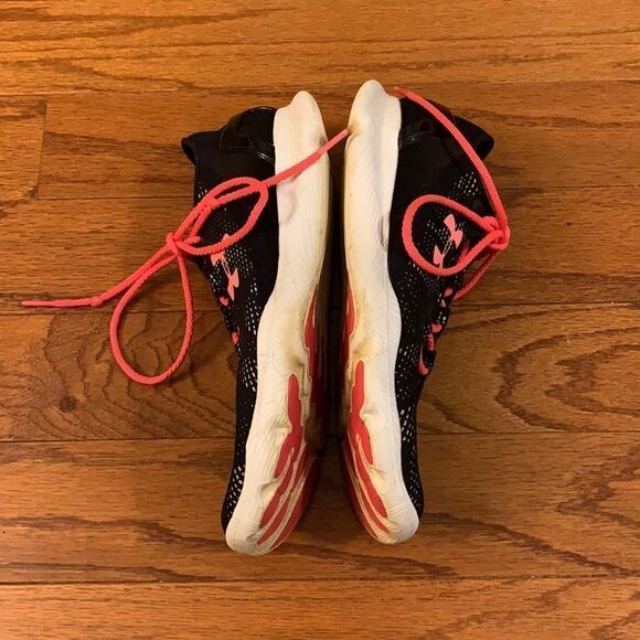 Under Armour Speedform sneakers size 8 black with pink shoelaces - Picture 2 of 8